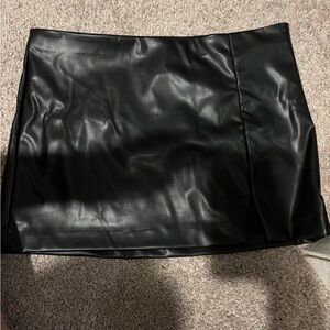 Vegan Leather Mini Skirt